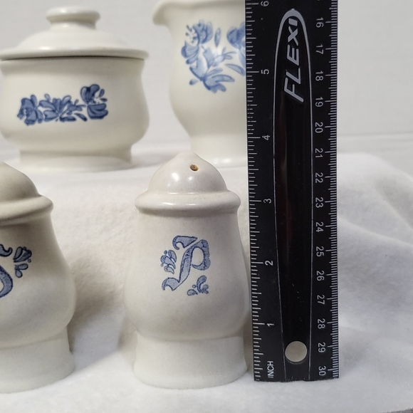 Pfaltzgraff Yorktowne Sugar Bowl  Creamer Salt Pepper Set - Picture 4 of 9